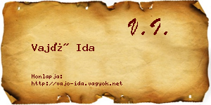 Vajó Ida névjegykártya